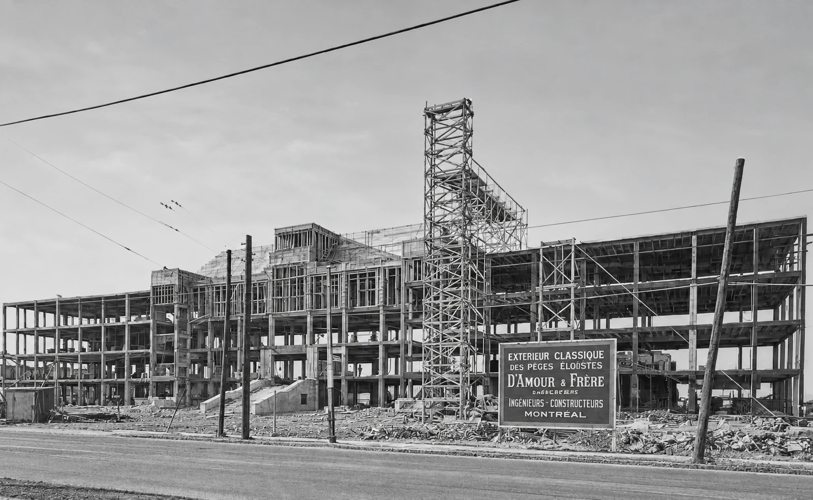 Construction en 1953-1954