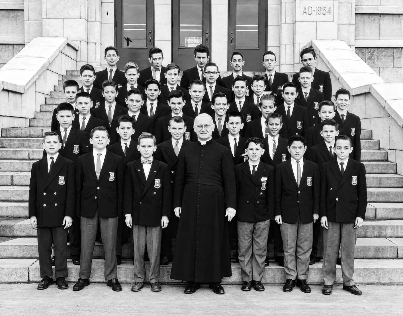 Groupe d'élèves en 1959-1960