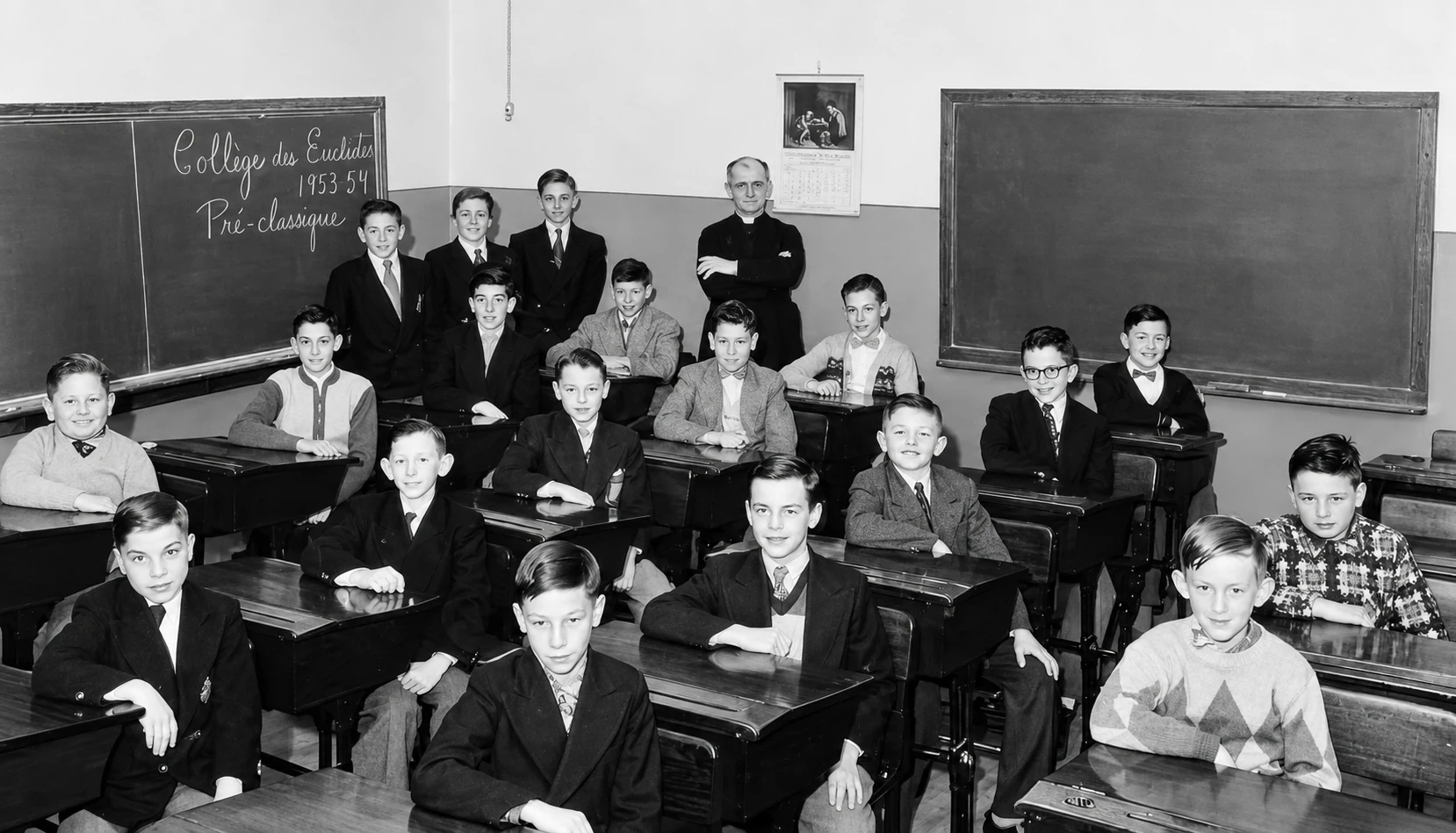 Groupe d'élèves en 1955