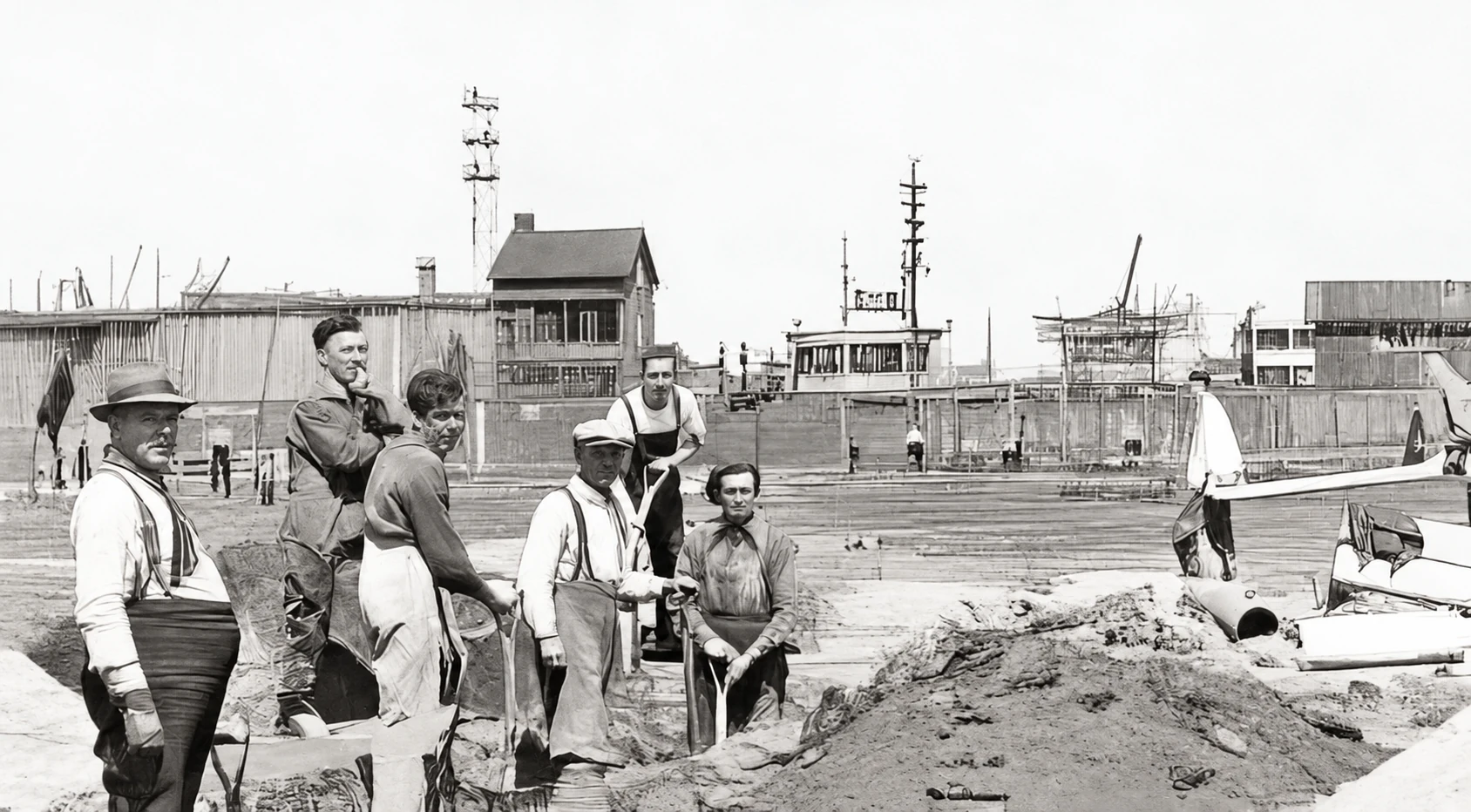 Construction de la piste en 1946