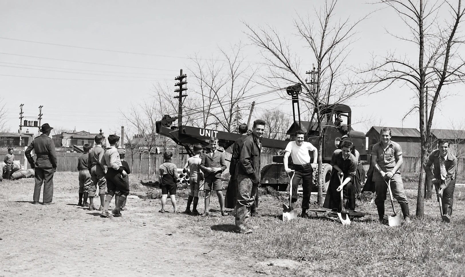 Construction de la piste en 1946